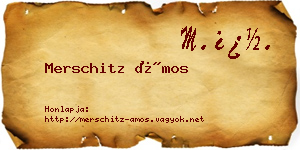 Merschitz Ámos névjegykártya